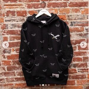 Philadelphia Eagles Black Hooded Sweater with Eagle